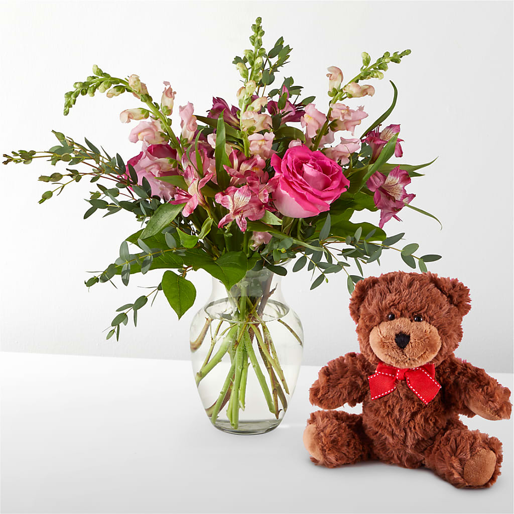 Happily Ever After Bouquet & Bear Set – Flowers Of Naples, Naples FL