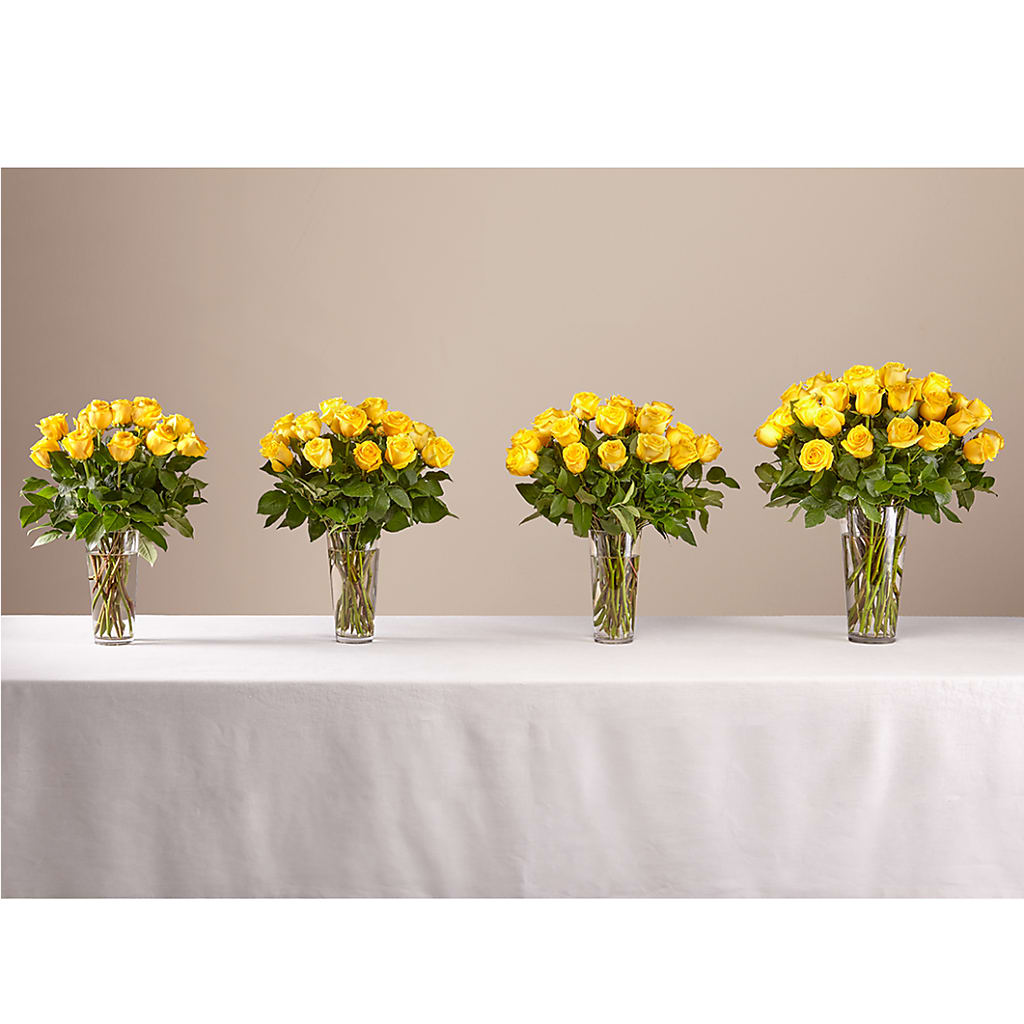 Long Stem Yellow Rose Bouquet – Flowers Of Naples, Naples FL