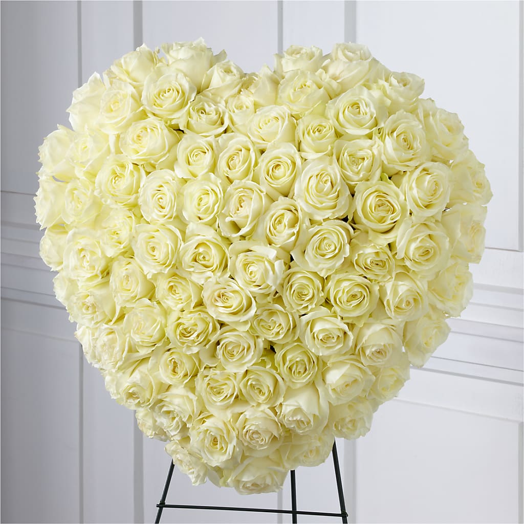 Elegant Remembrance Standing Heart – Flowers Of Naples, Naples FL