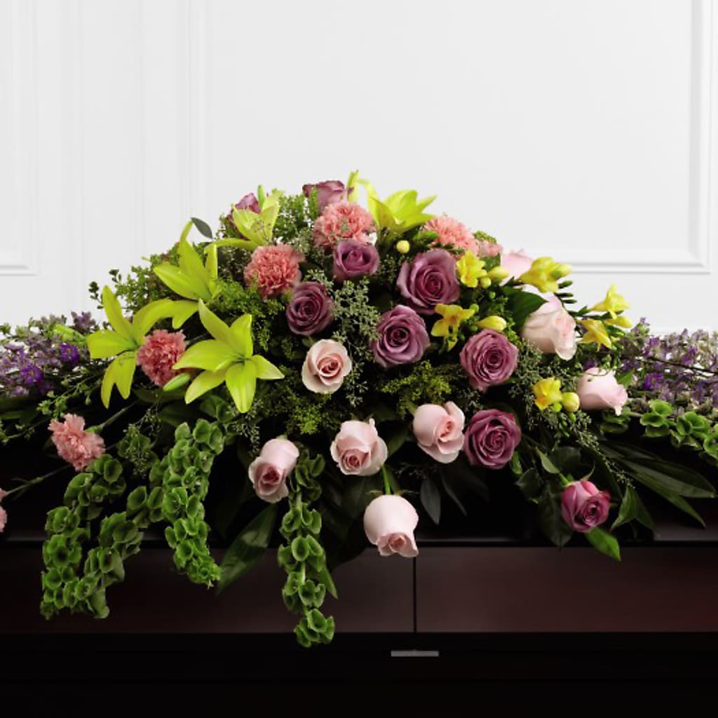 Forever Beloved Casket Spray – Flowers Of Naples, Naples FL