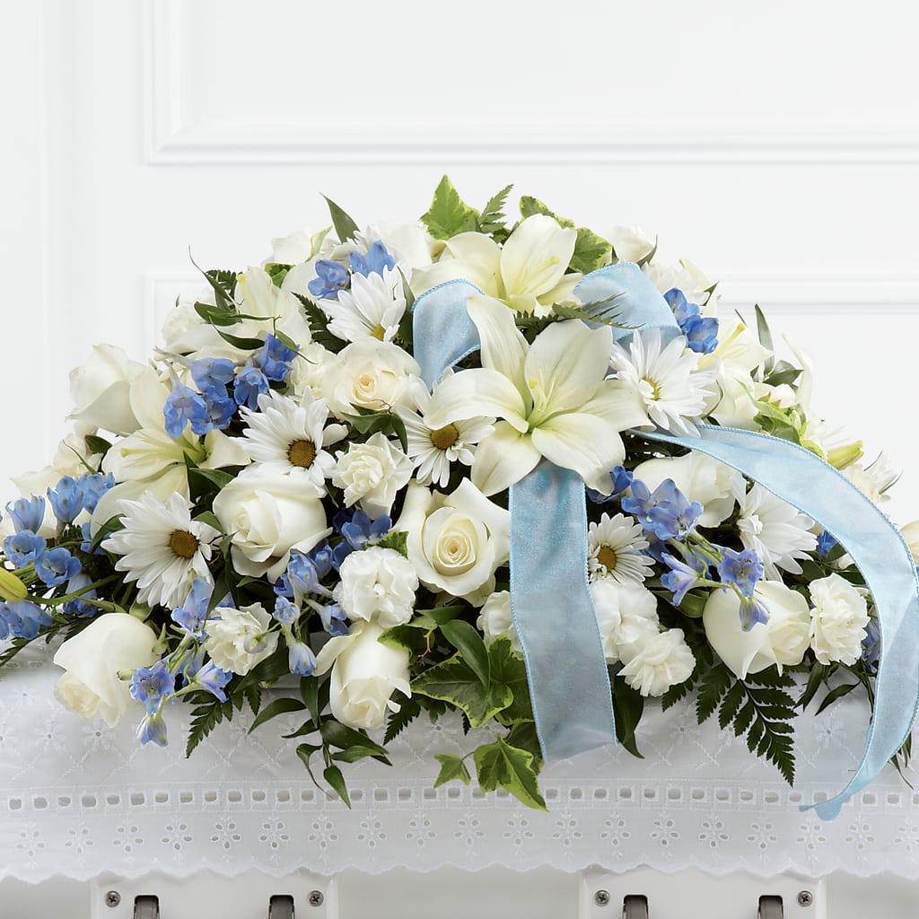 Tender Treasure Casket Spray – Flowers Of Naples, Naples FL