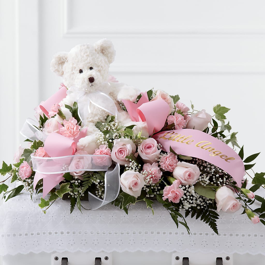 Touch of Sympathy Casket Spray – Flowers Of Naples, Naples FL