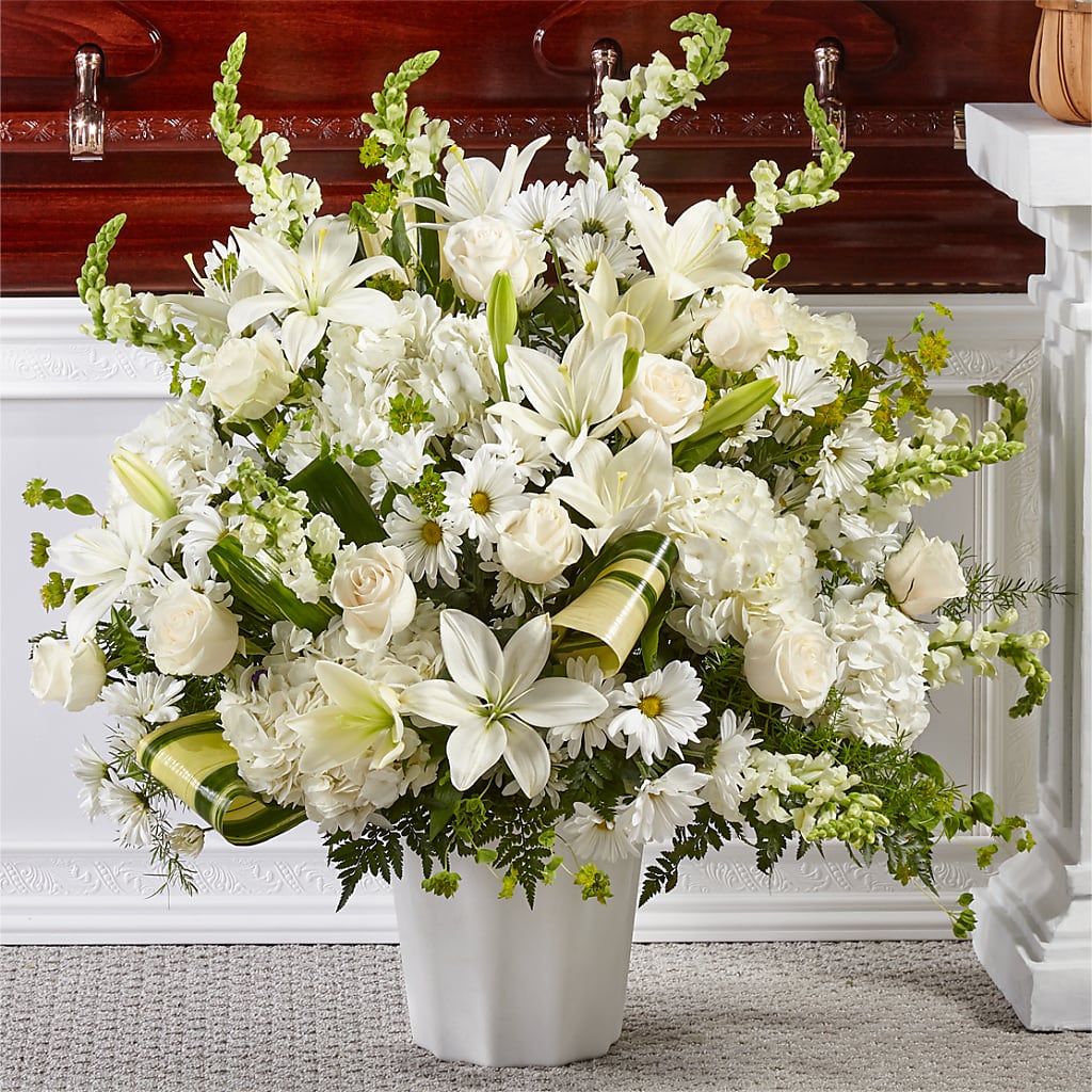 Thoughts of Tranquility Floor Basket – Flowers Of Naples, Naples FL