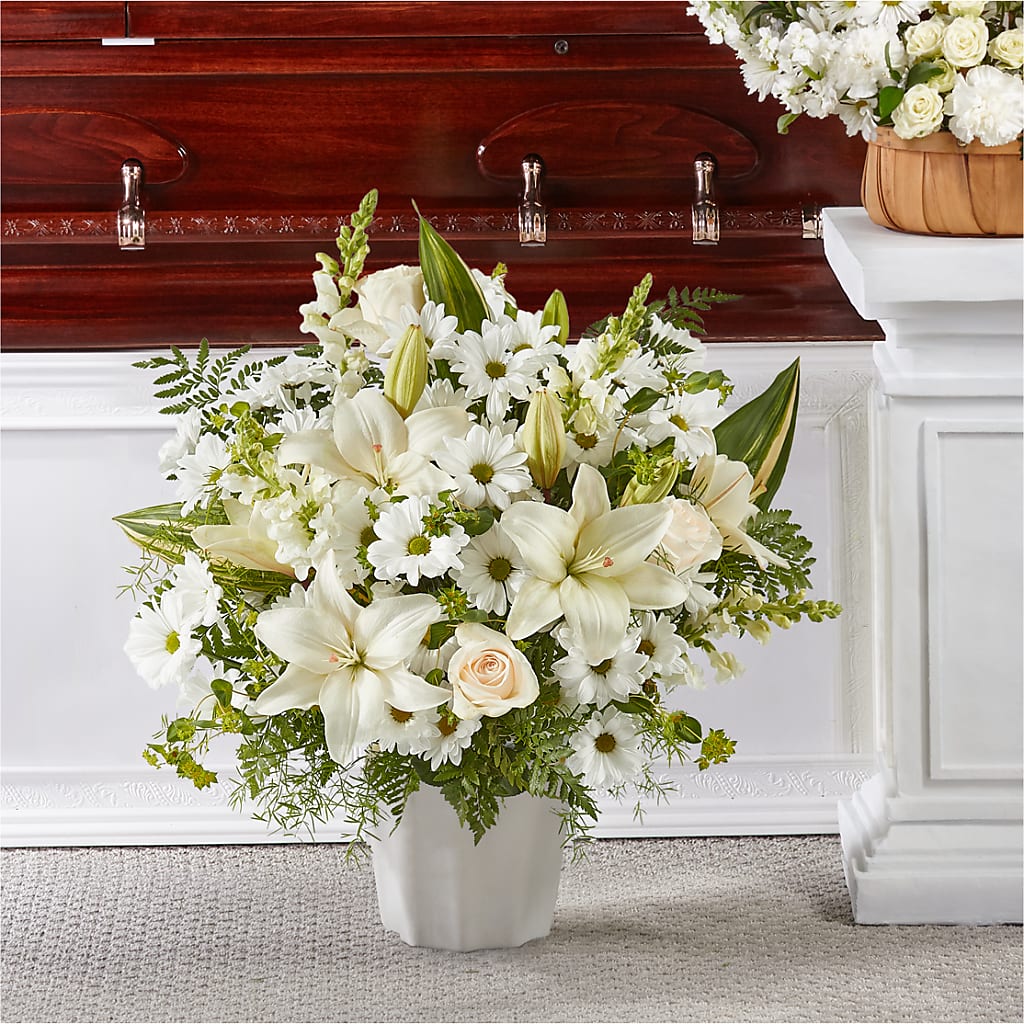 Thoughts of Tranquility Floor Basket – Flowers Of Naples, Naples FL