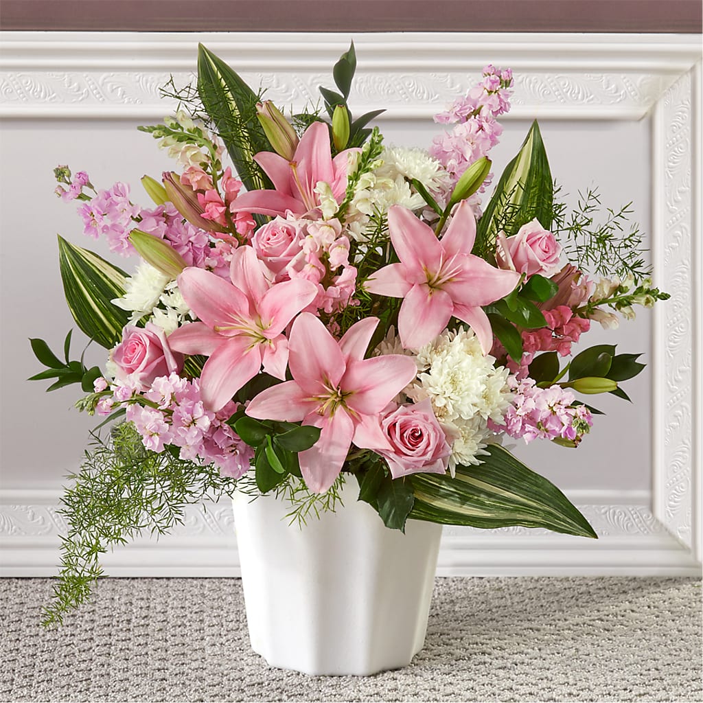Simply Serene Floor Basket – Flowers Of Naples, Naples FL