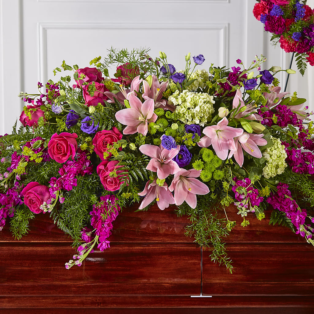 Radiant Tribute Casket Spray – Flowers Of Naples, Naples FL