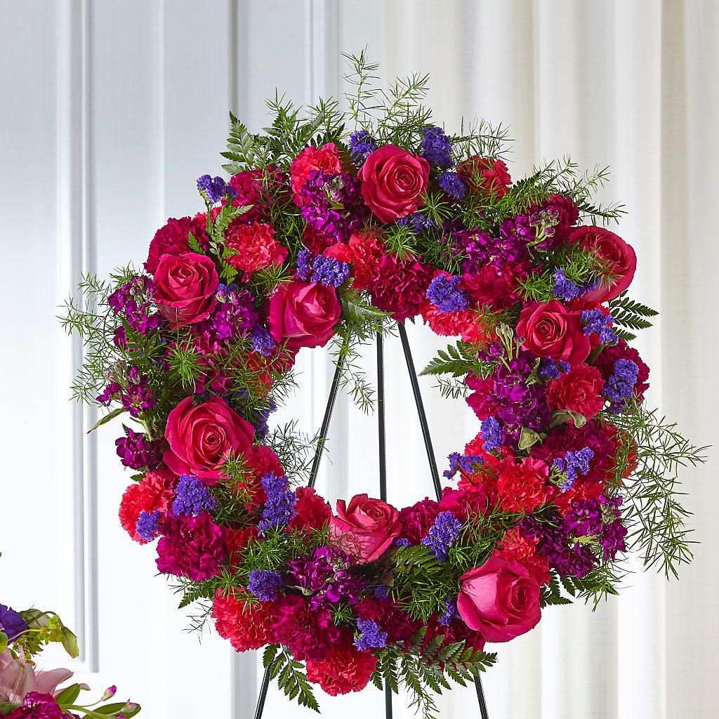 Calming Colors Wreath – Flowers Of Naples, Naples FL