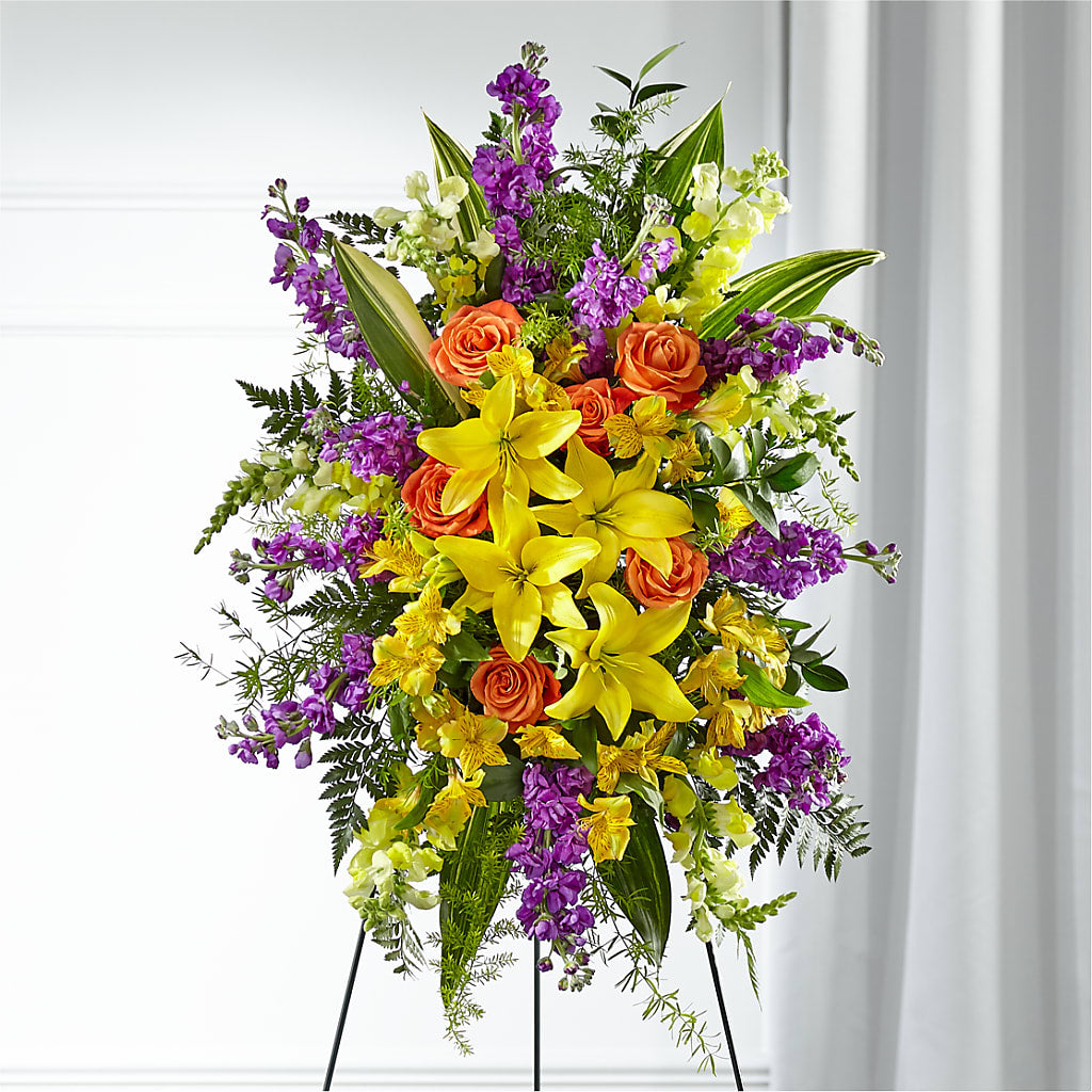 Thoughtful Prayers Standing Spray – Flowers Of Naples, Naples FL