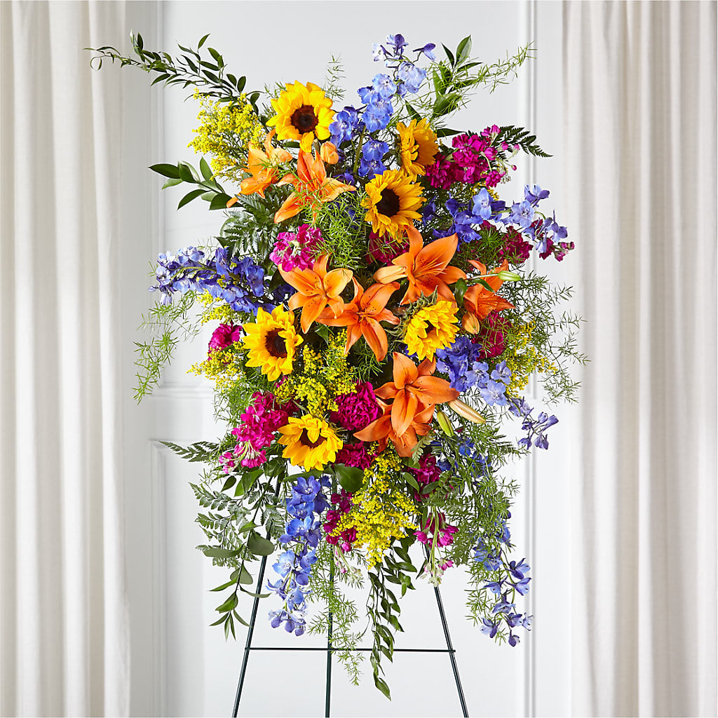 Sunlit Memories Standing Spray (Standard) – Flowers Of Naples, Naples FL
