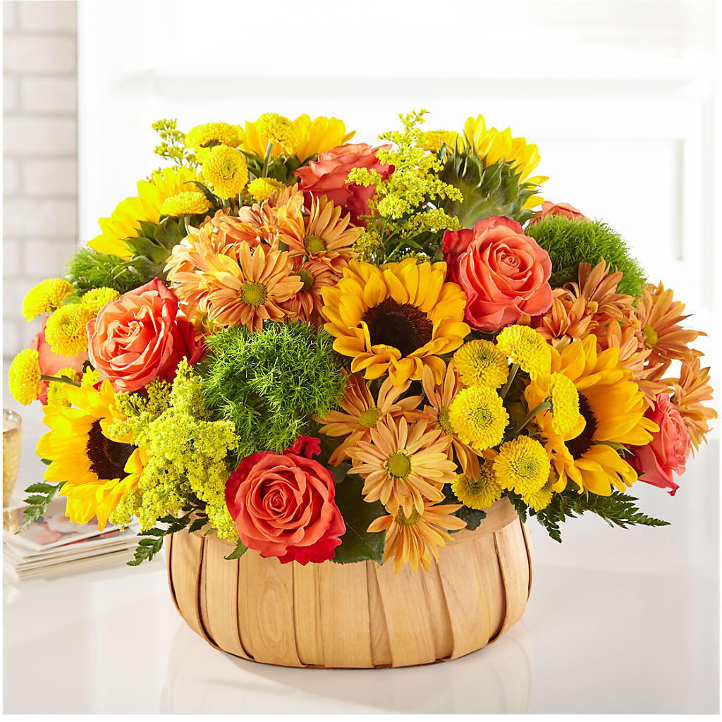 Harvest Sunflower Basket – Flowers Of Naples, Naples FL