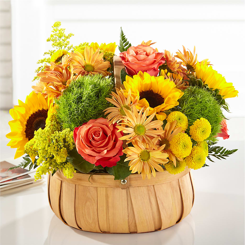 Harvest Sunflower Basket – Flowers Of Naples, Naples FL