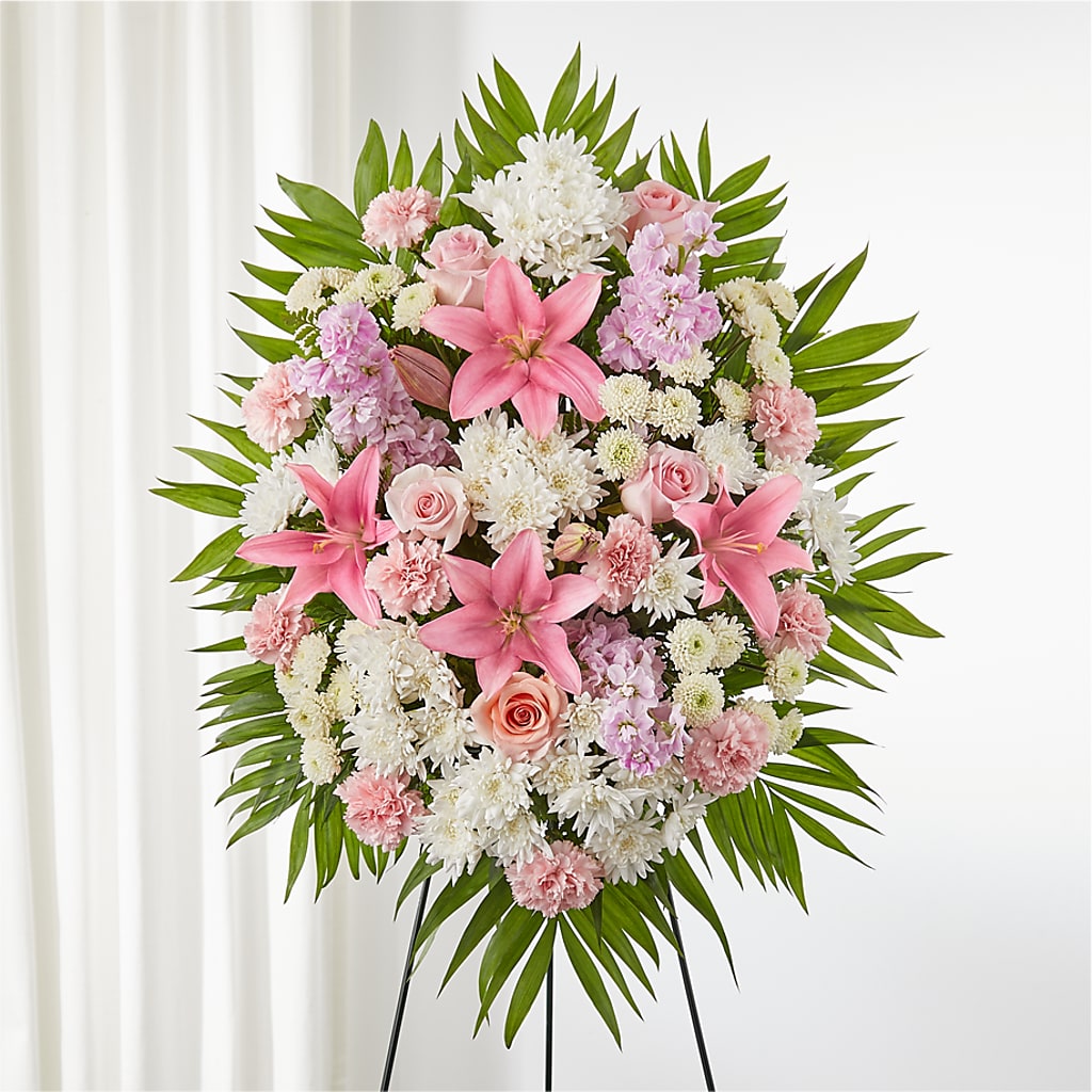 Offering Solace Standing Spray – Flowers Of Naples, Naples FL