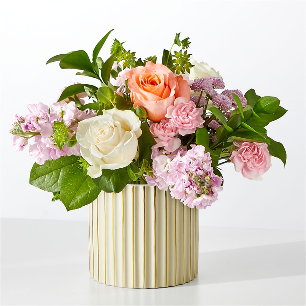 French Market Bouquet with Ivory Vase – Flowers Of Naples, Naples FL