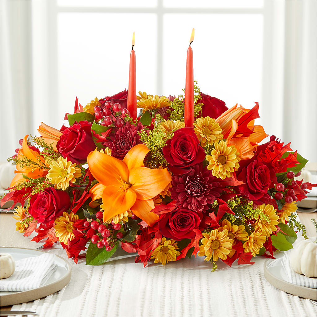Autumn's Embrace Centerpiece – Flowers Of Naples, Naples FL