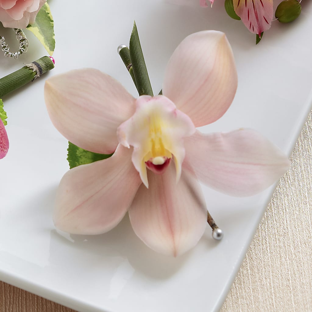 Pink Cymbidium Boutonniere – Flowers Of Naples, Naples FL