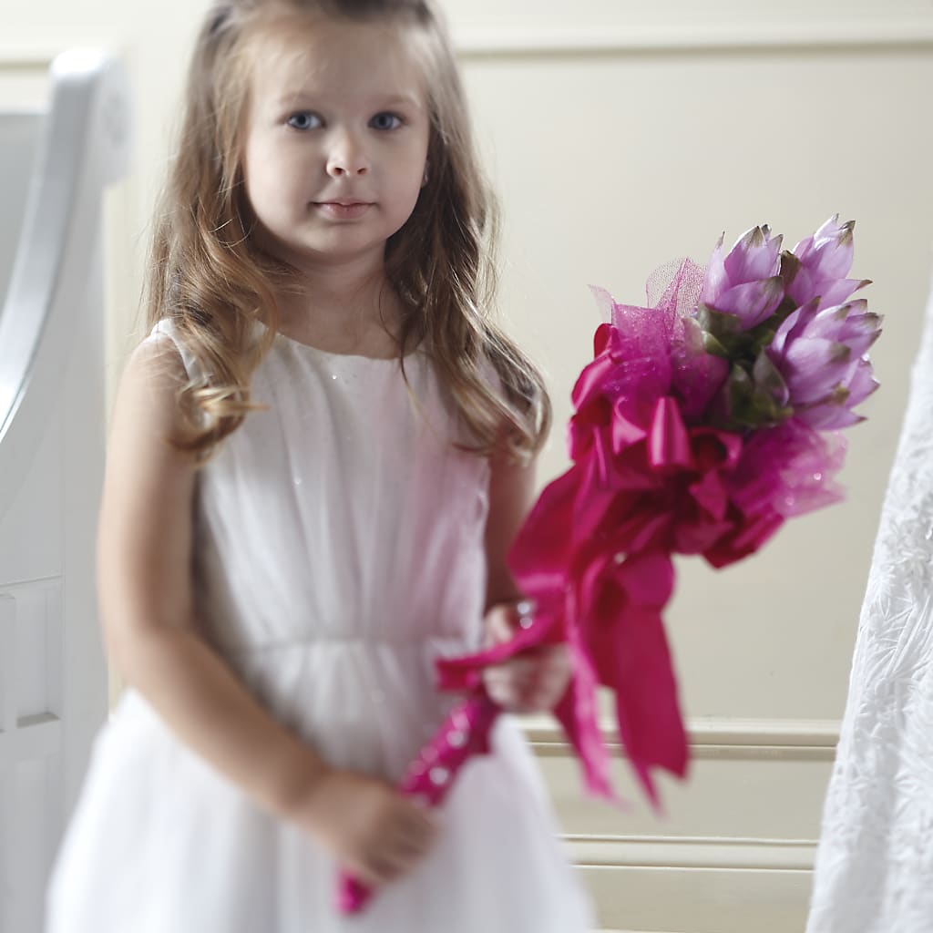 Sparkle Pink Flower Girl Bouquet – Flowers Of Naples, Naples FL