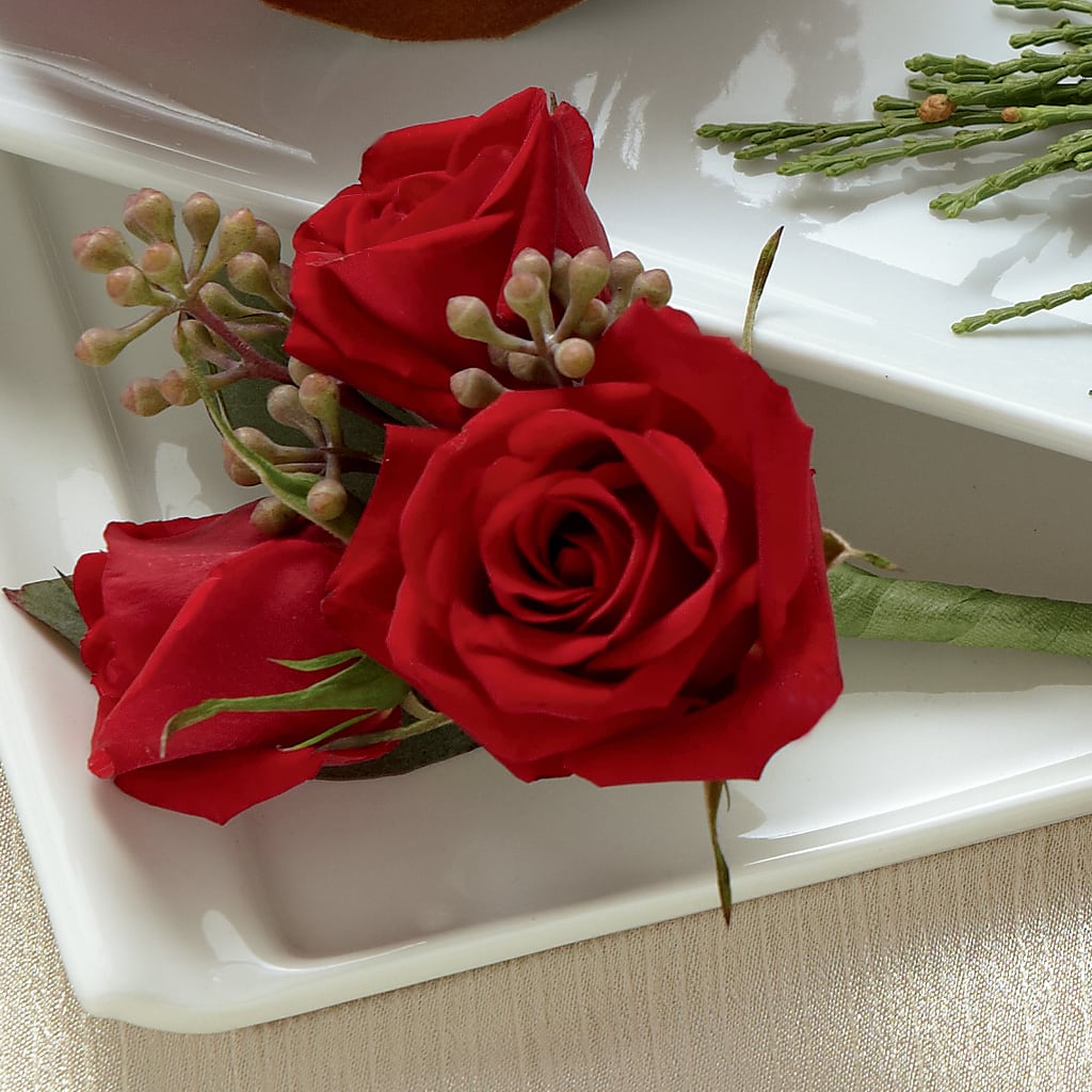 Red Spray Rose Boutonniere – Flowers Of Naples, Naples FL