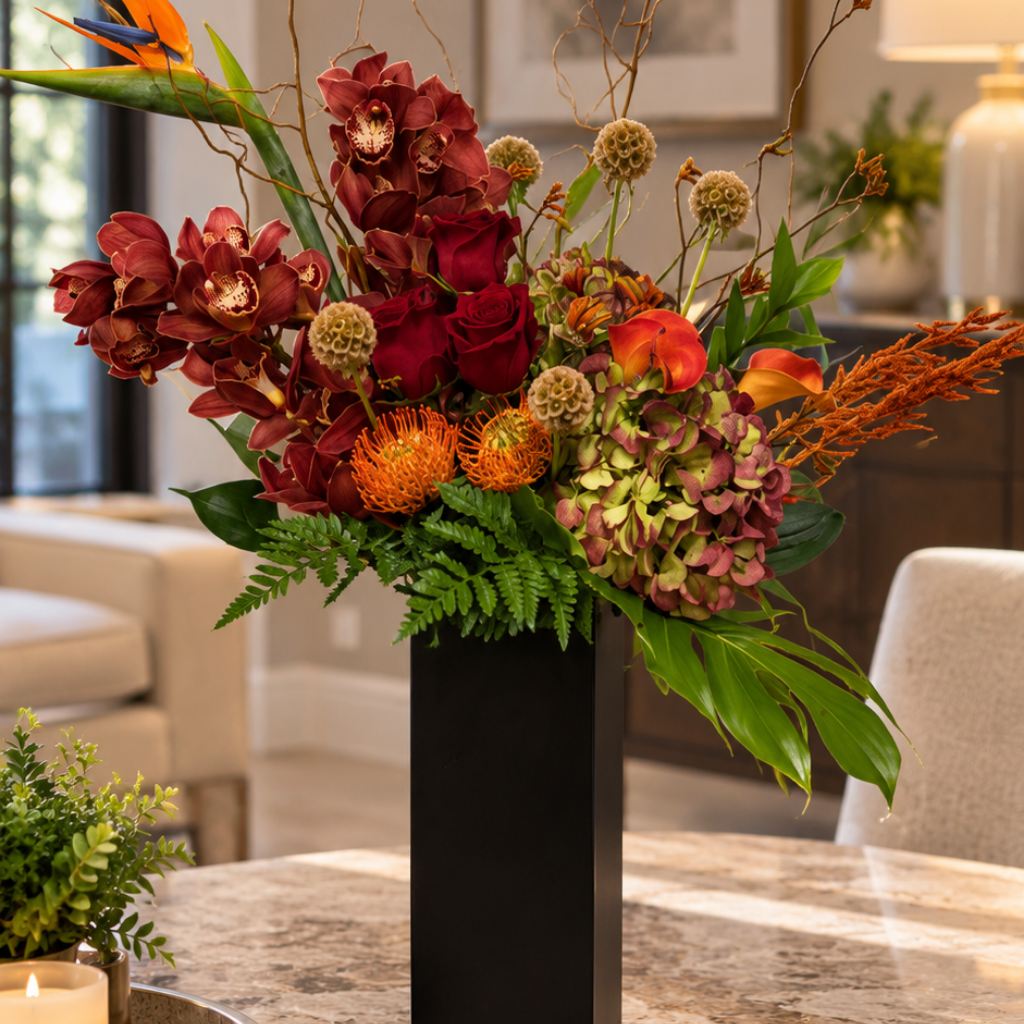Burgundy Sunset Elegance –  Flowers Of Naples, Naples FL