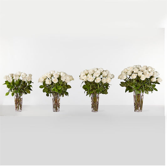 Long Stem White Rose Bouquet –  Flowers Of Naples, Naples FL
