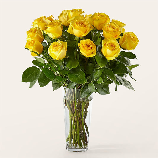 Long Stem Yellow Rose Bouquet –  Flowers Of Naples, Naples FL