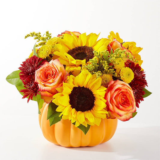 Golden Gourd Pumpkin Bouquet –  Flowers Of Naples, Naples FL