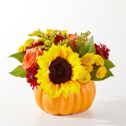 Golden Gourd Pumpkin Bouquet –  Flowers Of Naples, Naples FL