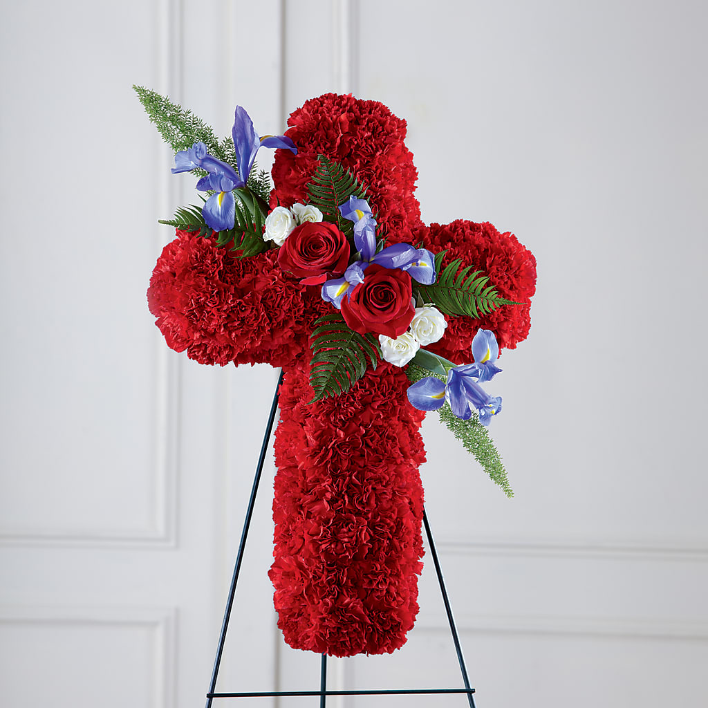 Faithful Hero Floral Cross –  Flowers Of Naples, Naples FL