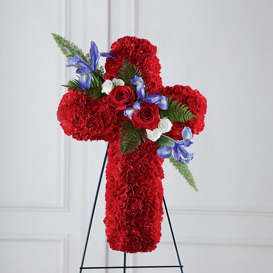 Faithful Hero Floral Cross –  Flowers Of Naples, Naples FL