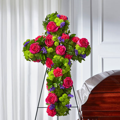 Tribute Rose Floral Cross –  Flowers Of Naples, Naples FL