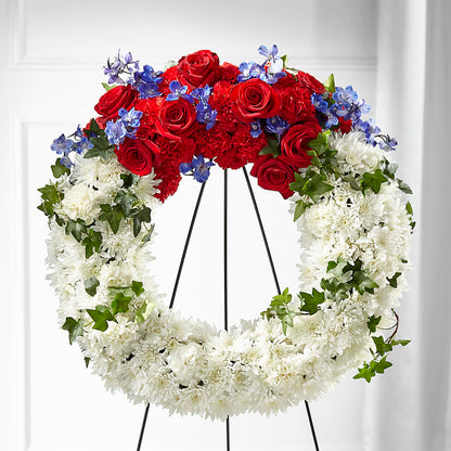 Patriotic Passion Wreath –  Flowers Of Naples, Naples FL
