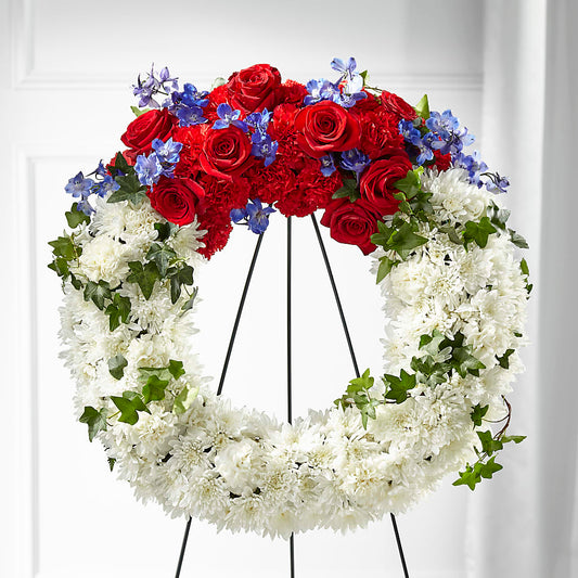 Patriotic Passion Wreath –  Flowers Of Naples, Naples FL