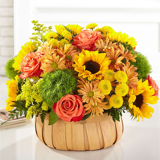 Harvest Sunflower Basket –  Flowers Of Naples, Naples FL