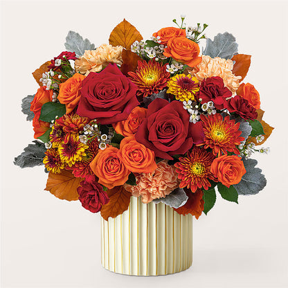 Merlot Bouquet with Ivory Vase –  Flowers Of Naples, Naples FL