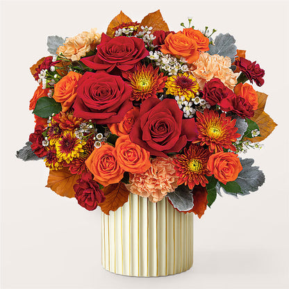 Merlot Bouquet with Ivory Vase –  Flowers Of Naples, Naples FL