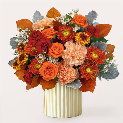 Merlot Bouquet with Ivory Vase –  Flowers Of Naples, Naples FL