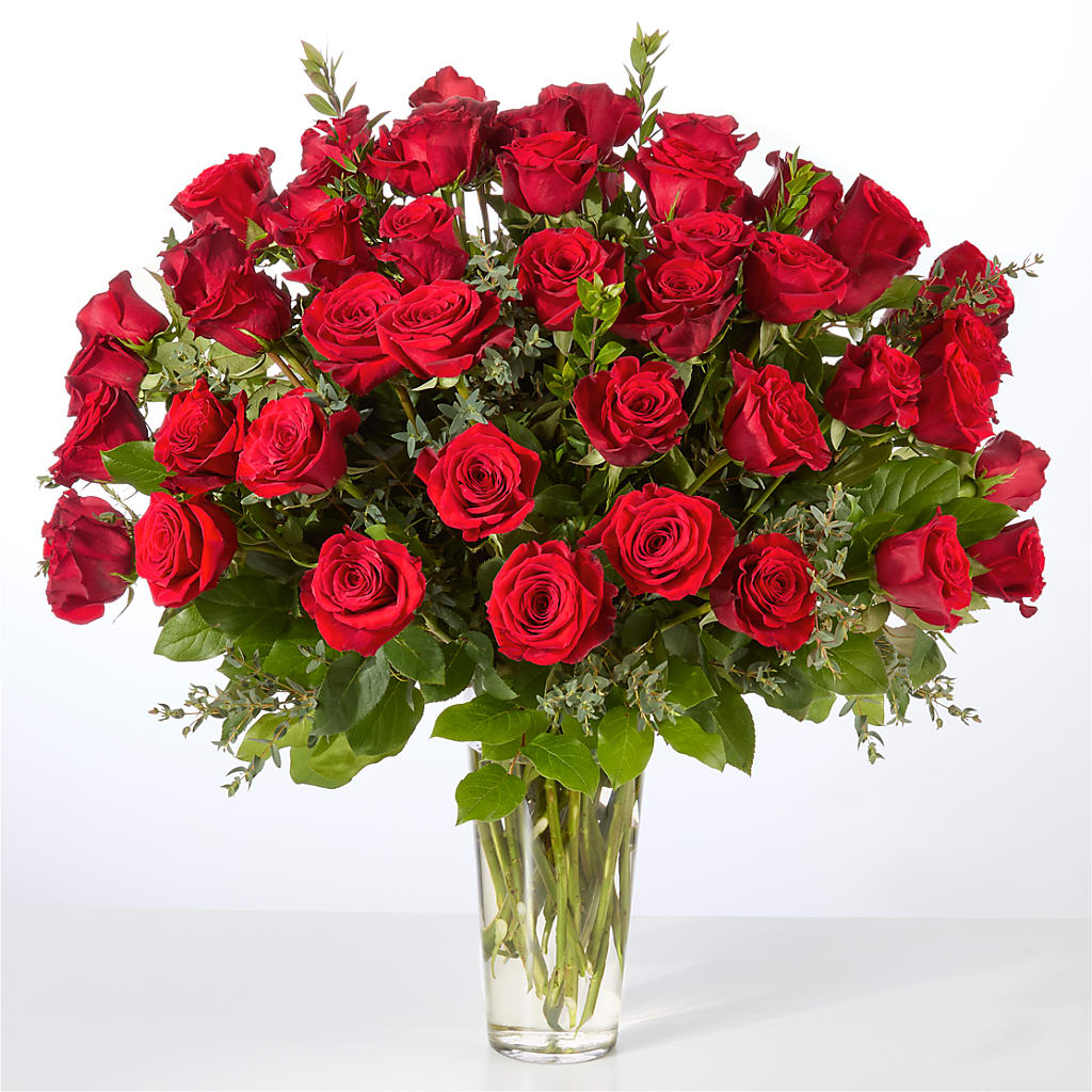 Forever Yours Fifty Stem Red Rose Bouquet –  Flowers Of Naples, Naples FL