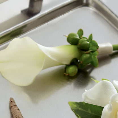 White Calla Boutonniere –  Flowers Of Naples, Naples FL