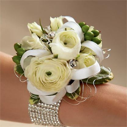 White Wedding Corsage –  Flowers Of Naples, Naples FL